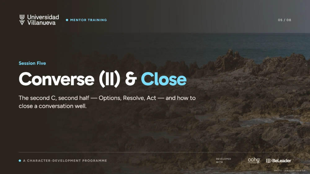 Session 5 · Converse II and Close