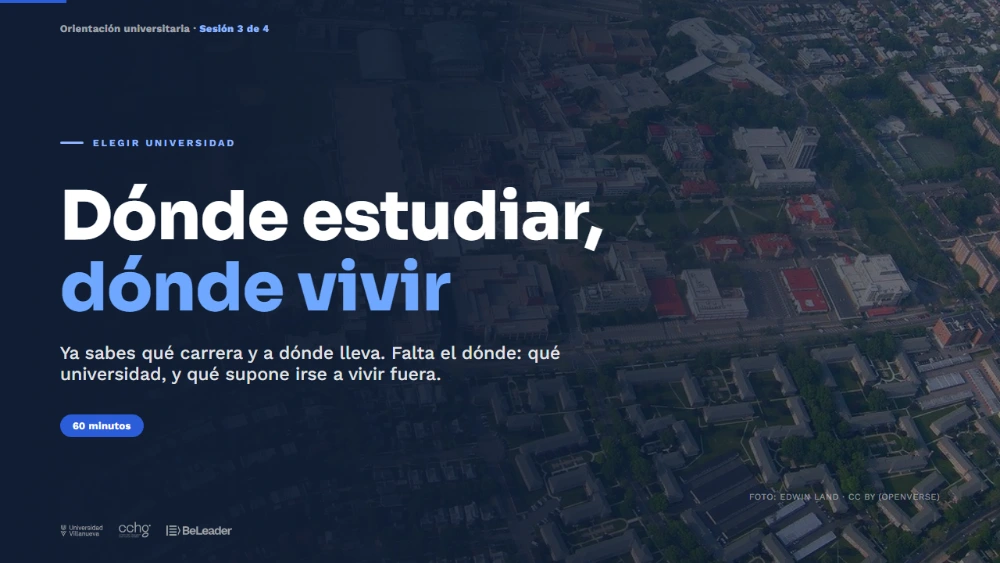 Sesión 03 · Dónde estudiar, dónde vivir
